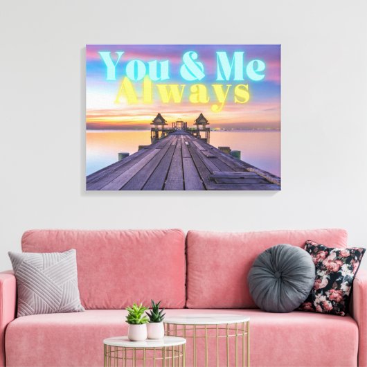 Romantic Island Dock Altijd Canvas Afdruk (Insitu (Woonkamer))