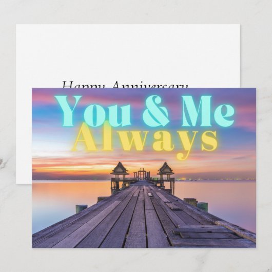 Romantic Island Dock Altijd Jubileum Flat (Voorkant / Achterkant)