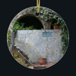 Romantic Italië dubbelzijdig aangepast ornament<br><div class="desc">Voeg desgewenst uw eigen tekst toe. Afbeelding genomen door mij (achterzijde) en Terttu Suppala (voorzijde) in Italië in 2006 en hier gebruikt met toestemming. Bekijk mijn winkel voor meer objecten met deze foto's en andere foto's uit Italië.</div>