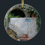 Romantic Italië dubbelzijdig aangepast ornament<br><div class="desc">Voeg desgewenst uw eigen tekst toe. Afbeelding genomen door mij (achterzijde) en Terttu Suppala (voorzijde) in Italië in 2006 en hier gebruikt met toestemming. Bekijk mijn winkel voor meer objecten met deze foto's en andere foto's uit Italië.</div>