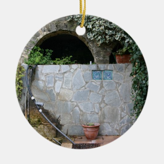 Romantic Italië dubbelzijdig aangepast ornament (Voorkant)