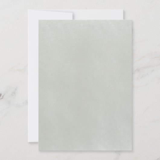 Romantic Ivory Blauwgroen Waterverf Floral Sage Gr Kaart (Achterkant)