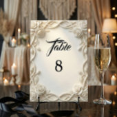 Romantic Ivory Cream Faux Relief Kaart