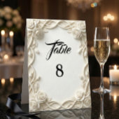 Romantic Ivory Cream Faux Relief Kaart