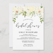 Romantic Ivory Cream Floral Vrijgezellenfeest Kaart (Voorkant)