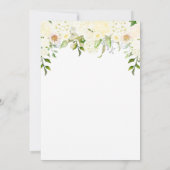 Romantic Ivory Cream Floral Waterverf Wedding Kaart (Achterkant)