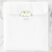 Romantic Ivory Cream Floral Weddenschap Ronde Sticker (Tas)