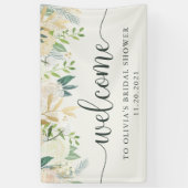 Romantic Ivory Floral | Welkom Spandoek (Verticaal)