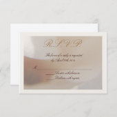 Romantic Ivory Magnolia Wedding RSVP (Voorkant / Achterkant)