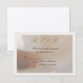 Romantic Ivory Magnolia Wedding RSVP Kaartje (Voorkant / Achterkant)