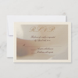 Romantic Ivory Magnolia Wedding RSVP Kaartje
