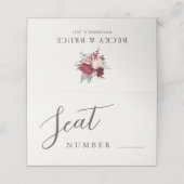 Romantic Ivory Wedding Seat Plaatskaartje (Buitenkant ongevouwen)