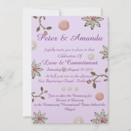 Romantic Jane Metal Flower Wedding Invitations Kaart