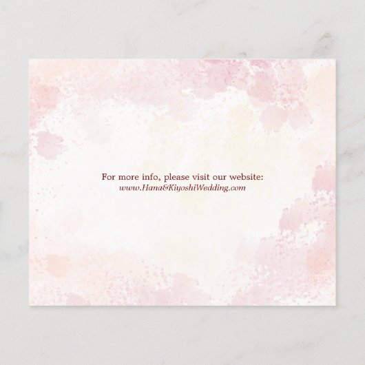 Romantic Japan Pink Cherry Blossom behalve de datu (Achterkant)