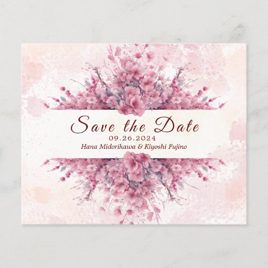 Romantic Japan Pink Cherry Blossom behalve de datu (Voorkant)