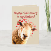 Romantic Jubileum Funny Sheep Animal Humor Feestdagen Kaart (Voorkant)