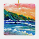 Romantic Kauai Sunset Keramisch Ornament<br><div class="desc">Een lange,  romantische wandeling maken langs het strand op het eiland Kauai is een droom die uitkomt.</div>