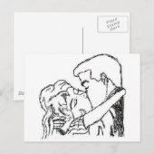 Romantic Kiss Briefkaart (Voorkant / Achterkant)