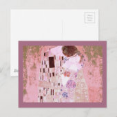 Romantic Kiss in Soft Pink Briefkaart (Voorkant / Achterkant)