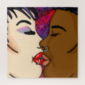 Romantic Kiss | Interraciale Romance Legpuzzel (Verticaal)