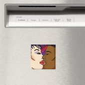 Romantic Kiss | Interraciale Romance Magneet (Insitu (Vaatwasser))