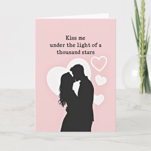 Romantic Kiss Under The Stars Card Kaart (Voorkant)