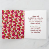 Romantic Kiss  Valentijn Hart en Rozen Kaart (Binnen)