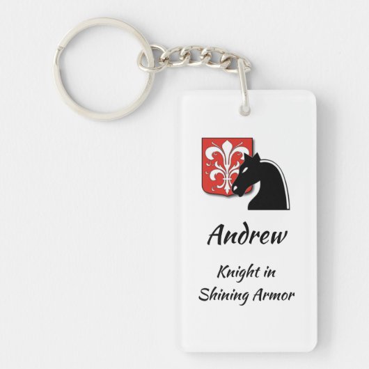 Romantic Knight in Shining Armor Sleutelhanger (Voorkant)