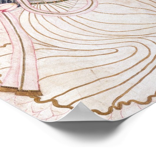 Romantic Krishna en Radha Painting Poster (Hoek)