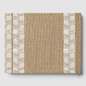 Romantic Lace burlap 20th Birthday Guest Book Gastenboek (Achterkant)
