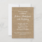 Romantic Lace en burlap 45th Birthday Party Inv Kaart (Achterkant)