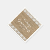 Romantic Lace en burlap Quinceañera Paper Napkins Servetten (Hoek)
