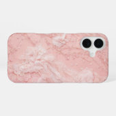 Romantic Lace Pink Floral & Pearl Phone Case iPhone 16 Hoesje (Achterkant horizontaal)