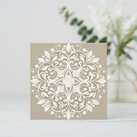 Romantic Lace Save The Date (Staand voorkant)