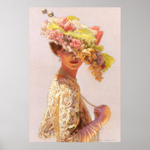 Romantic Lady Victoriaans Decor Poster