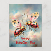 Romantic Ladybugs in Flight Briefkaart (Voorkant)