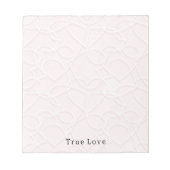 Romantic Large White Hearts Pink Valentine's Day Notitieblok (Voorkant)
