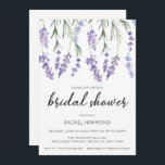 Romantic Lavender Bridal Shower Kaart<br><div class="desc">Romantic Lavender Bridal Shower Invitations. Levendig lavender rond moderne en elegante tekst met een waterverf textuur. Pas dit vrijgezellenfeest aan met uw gegevens en een aangepast bericht dat u wilt opnemen.</div>