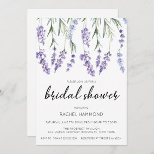 Romantic Lavender Bridal Shower Kaart