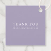 Romantic Lavender Floral Crest Wedding Thank You Bedankjes Labels (Achterkant)