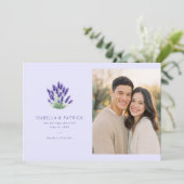Romantic Lavender Floral Save The Date (Staand voorkant)