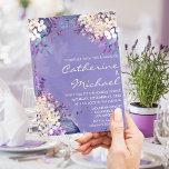 Romantic Lavender Floral Spring Rehearsal Dinner Kaart<br><div class="desc">Waterverf bloemige design zijn steeds populairder geworden in de wereld van de bruiloften. Dit ontwerp kenmerkt zachte, delicate waterverf slagen in witte en lavendere kleur die een gevoel van romantiek en elegantie oproepen. De combinatie van pastel en levendige kleuren geeft deze trouwsuite een droombeeld en grillig gevoel, waardoor het perfect...</div>