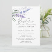 Romantic Lavender Floral Waterverf Vrijgezellenfee Kaart (Staand voorkant)