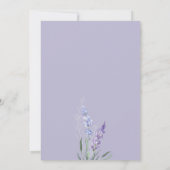 Romantic Lavender Floral Waterverf Vrijgezellenfee Kaart (Achterkant)