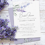 Romantic Lavender Floral Waterverf Vrijgezellenfee Kaart<br><div class="desc">Romantische en elegante waterverf lavender floral bridal doucheuitnodiging. Overeenkomende objecten in dit collectie.</div>