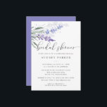 Romantic Lavender Floral Waterverf Vrijgezellenfee Kaart<br><div class="desc">Romantische en elegante waterverf lavender floral bridal doucheuitnodiging. Overeenkomende objecten in dit collectie.</div>
