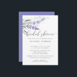Romantic Lavender Floral Waterverf Vrijgezellenfee Kaart<br><div class="desc">Romantische en elegante waterverf lavender floral bridal doucheuitnodiging. Overeenkomende objecten in dit collectie.</div>