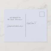 Romantic Lavender Floral Waterverf Vrijgezellenfee Uitnodiging Briefkaart (Achterkant)