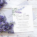 Romantic Lavender Floral Waterverf Vrijgezellenfee Uitnodiging Briefkaart<br><div class="desc">Romantische en elegante waterverf lavendel bloemenbrunch en bubbels bruids douche uitnodiging briefkaart. Overeenkomende objecten in dit collectie.</div>