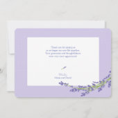 Romantic Lavender Foto bruiloft Hartelijk dank Bedankkaart (Achterkant)